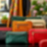 Diverse Designs of Wrist Pouch Bags A collection of wrist pouch bags showcasing various designs and colors