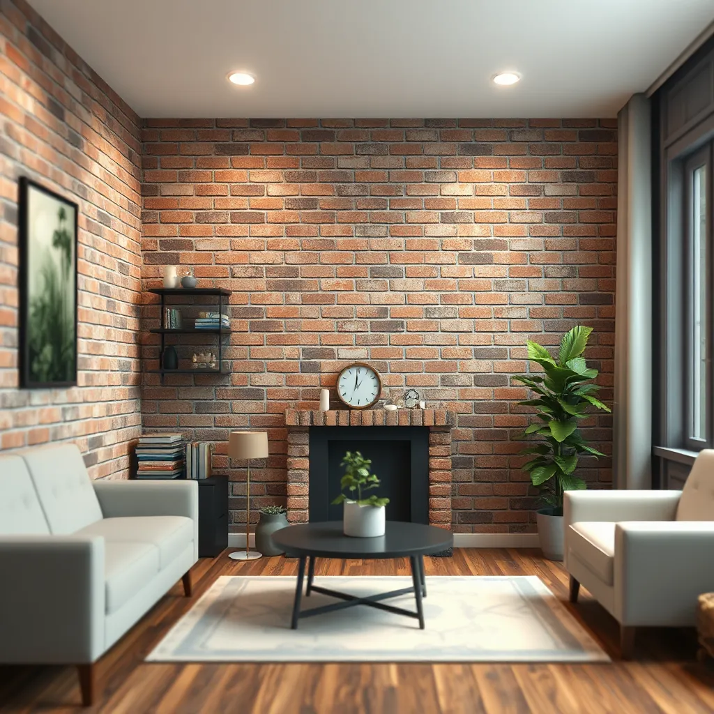 Faux Brick Wallpaper: Enhancing Modern Interiors